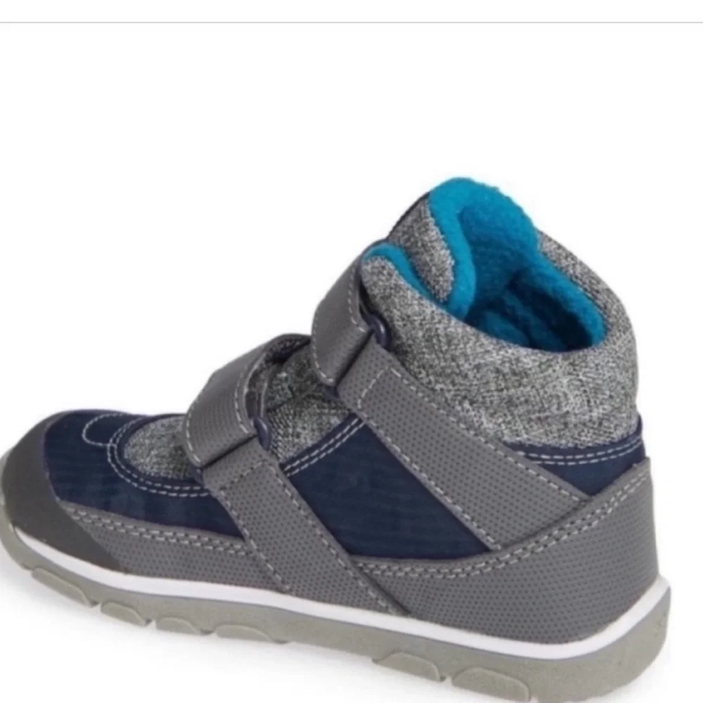See Kai Run Atlas II Waterproof Insulated Snow Boots Navy Gray Winter Toddler 4